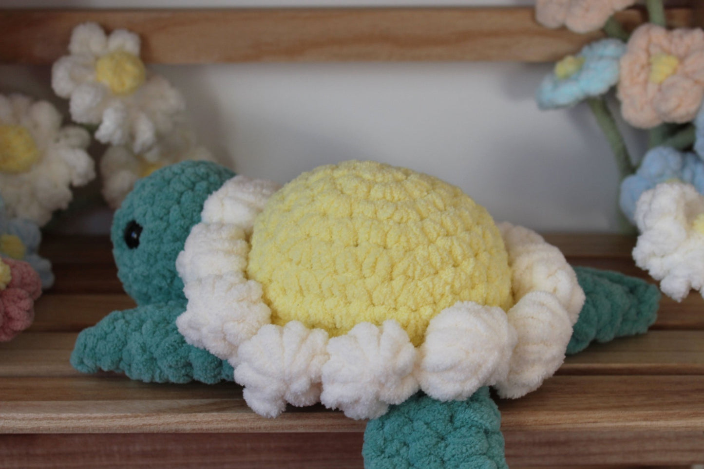 Super Soft Chunky Daisy Turtle Plushie - Faithful.CreationsUK