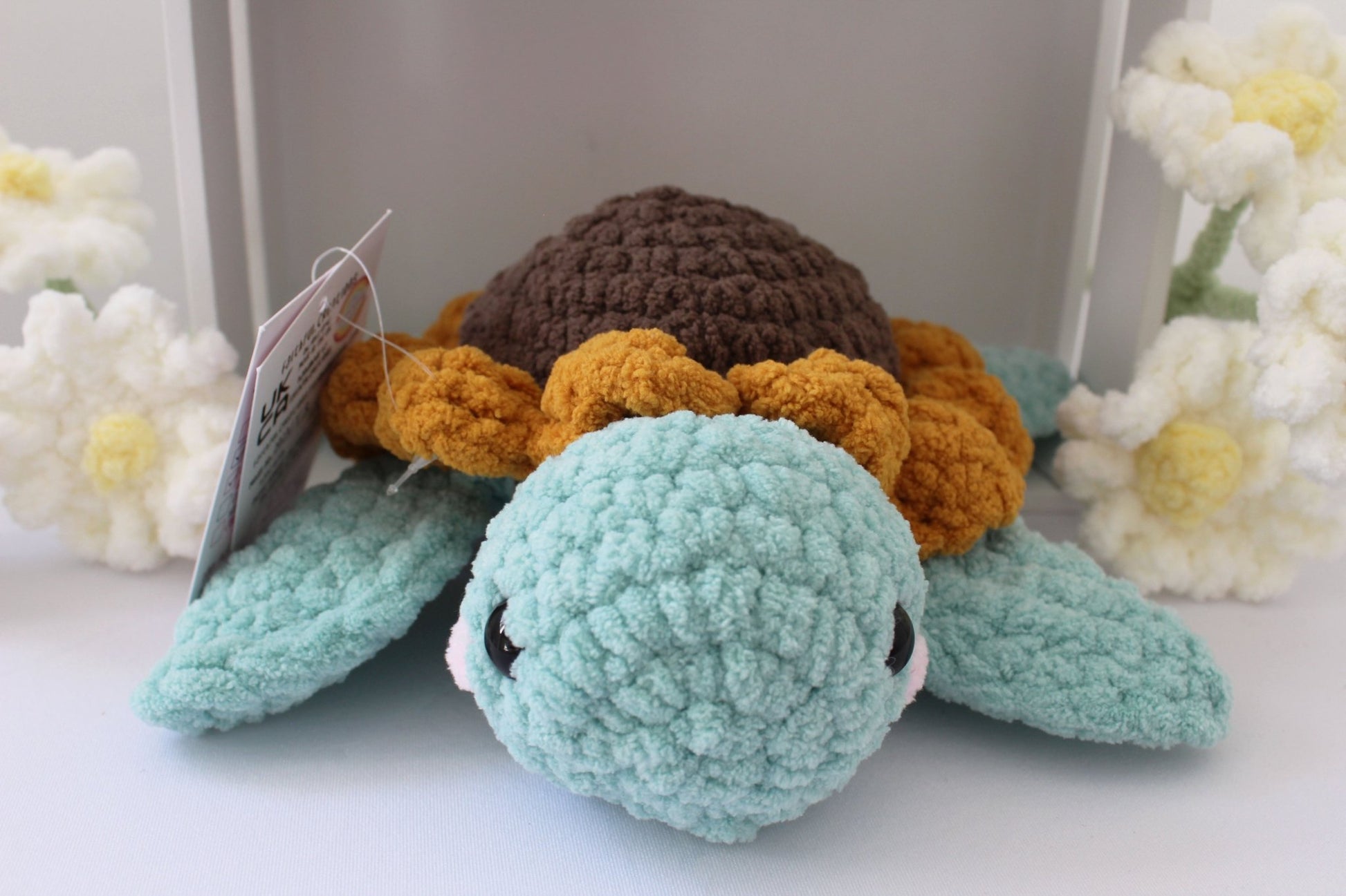 Super Soft Chunky Daisy Turtle Plushie - Faithful.CreationsUK