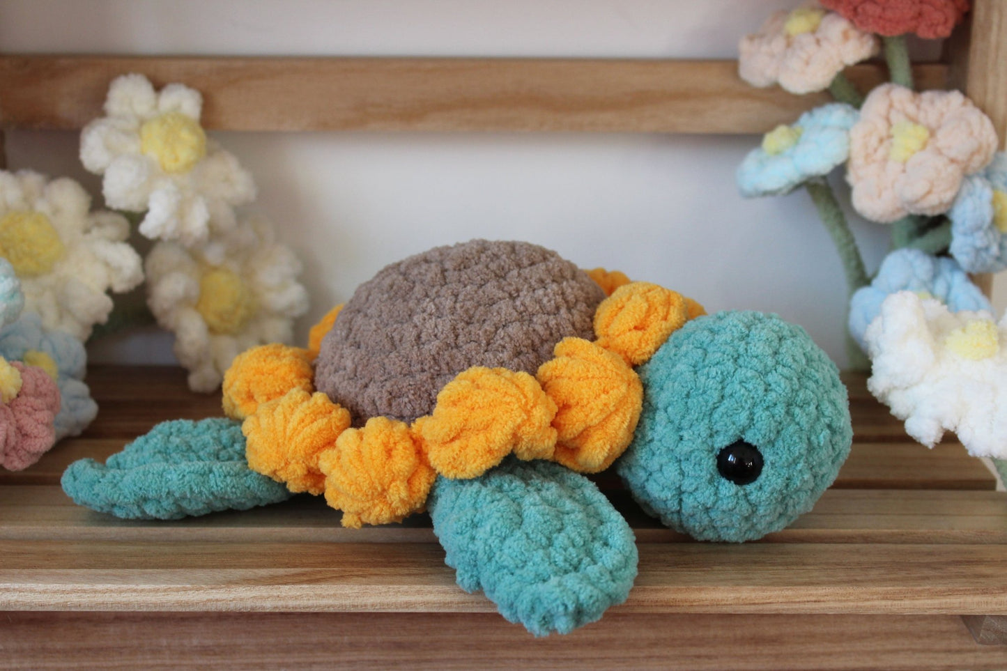 Super Soft Chunky Daisy Turtle Plushie - Faithful.CreationsUK